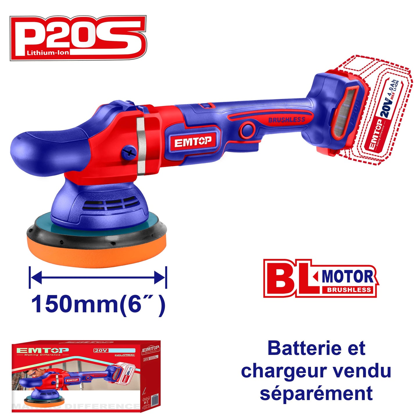 Polisseuse sans fil ELAP2015 EMTOP