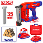 Agrafeuse et cloueur de finition bois 15-35mm à batterie 20V EMTOP 1 chargeur, 1 batterie 2.0Ah