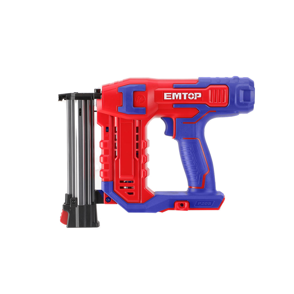 Agrafeuse et cloueur de finition 15-35mm à batterie EMTOP 2 batteries 2.0Ah + chargeur