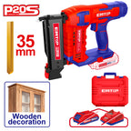 Agrafeuse et cloueur de finition sabots de charpente 10-35mm à batterie EMTOP 20V Batterie et chargeur vendus séparément