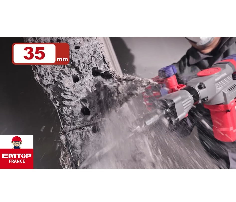 Marteau piqueur de démolition SDS-HEX Brushless Sans Fil 20V EMTOP - 16J, Batterie et chargeur vendus séparément