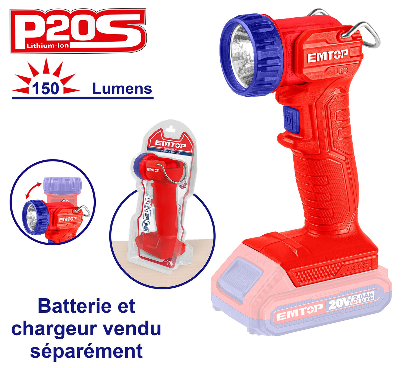 Lampe de travail Lithium-ion ELFL2001