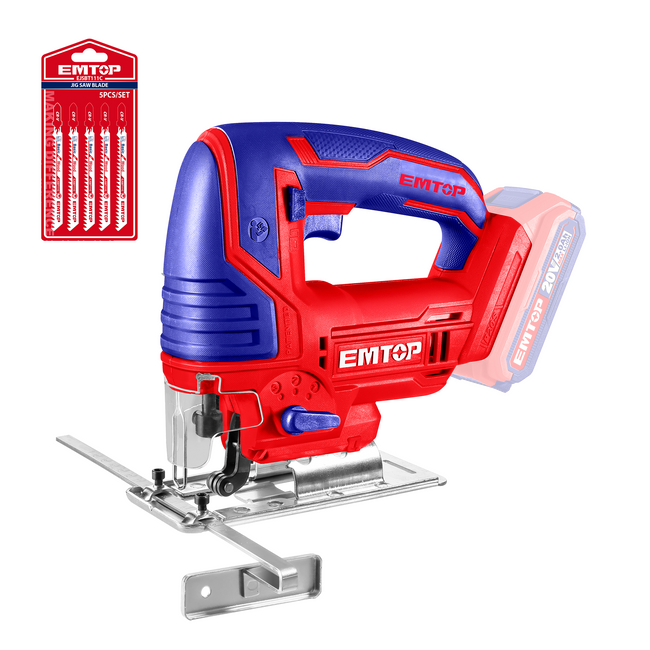 Scie sauteuse sans fil 20V EMTOP batterie et chargeur vendus séparément Hover Image