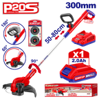 Kit coupe-bordures sans fil 20V EMTOP 1 chargeur + 1 Batterie 2.0Ah