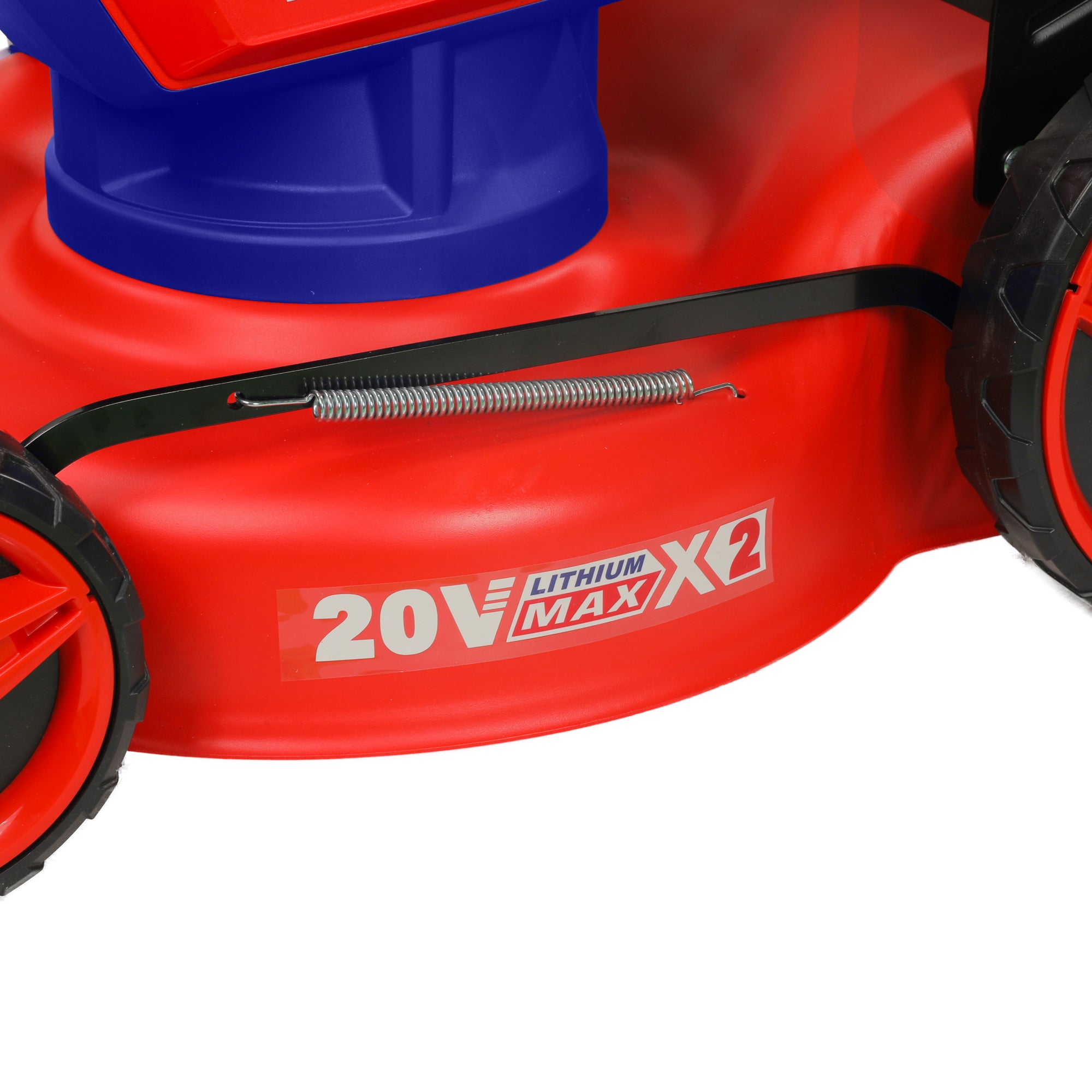 Tondeuse à gazon sur batterie 40V EMTOP Brushless avec 1 chargeur double port + 2 batteries 5.0Ah Bac 60L Diamètre de coupe 46 cm