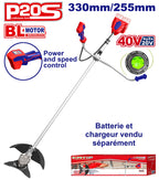 Coupe-bordures et débroussailleuse sans fil EMTOP 40V batterie et chargeur vendus séparément