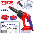 Nettoyeur haute pression sans fil 20V EMTOP Pression 24.8 bars avec 1 chargeur + 1 batterie 4.0Ah + accessoires