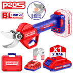 Sécateur sur batterie Coupe branches sans fil 20V EMTOP 1 chargeur + 1 batterie 2.0Ah