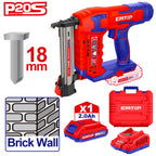 Agrafeuse et cloueur de finition béton et acier 18mm à batterie 20V EMTOP 1 batterie 2.0Ah + chargeur