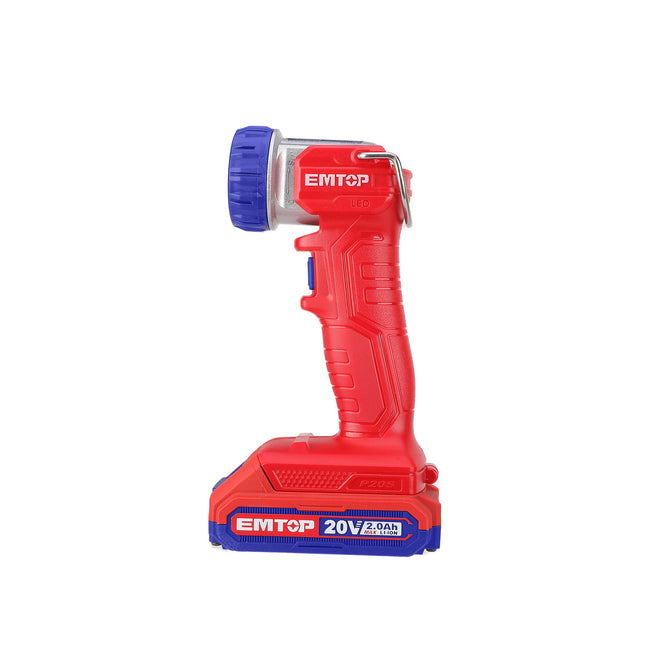 Lampe torche de chantier LED 5W à batterie EMTOP 20V Batterie et chargeur vendus séparément Main Image