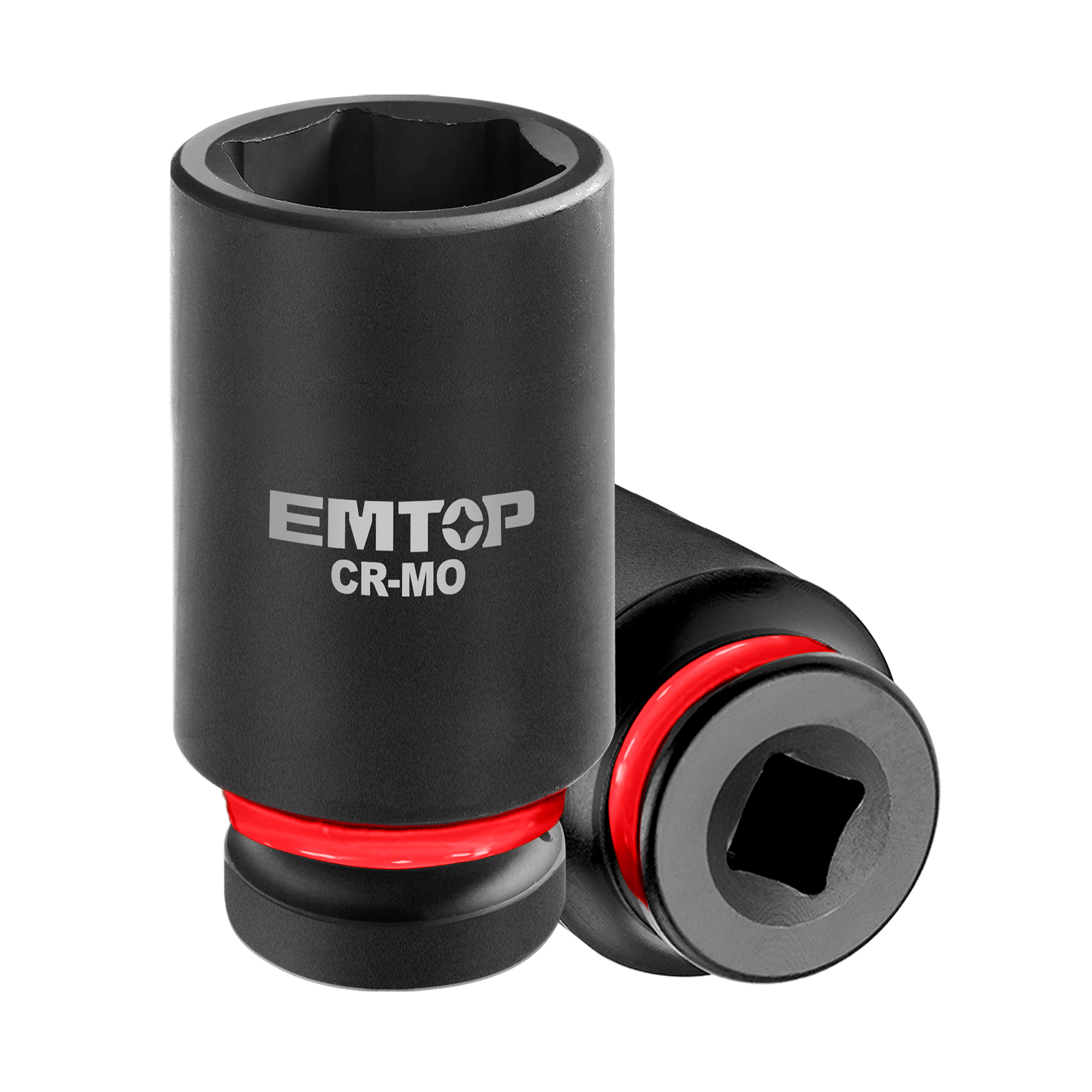 3/4" Jeu de douilles à chocs profonds 8 Pièces Acier Cr-Mo EMTOP