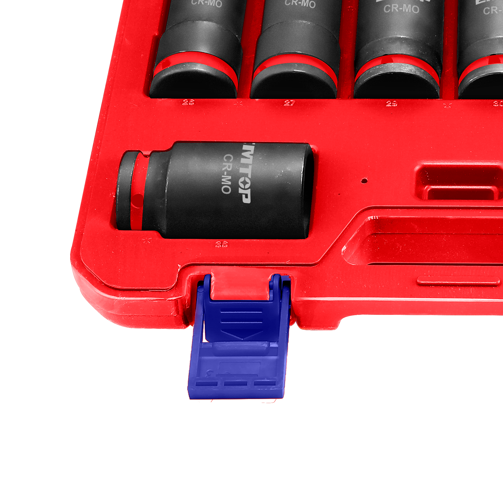 3/4" Jeu de douilles à chocs profonds 8 Pièces Acier Cr-Mo EMTOP