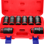 3/4" Jeu de douilles à chocs profonds 8 Pièces Acier Cr-Mo EMTOP