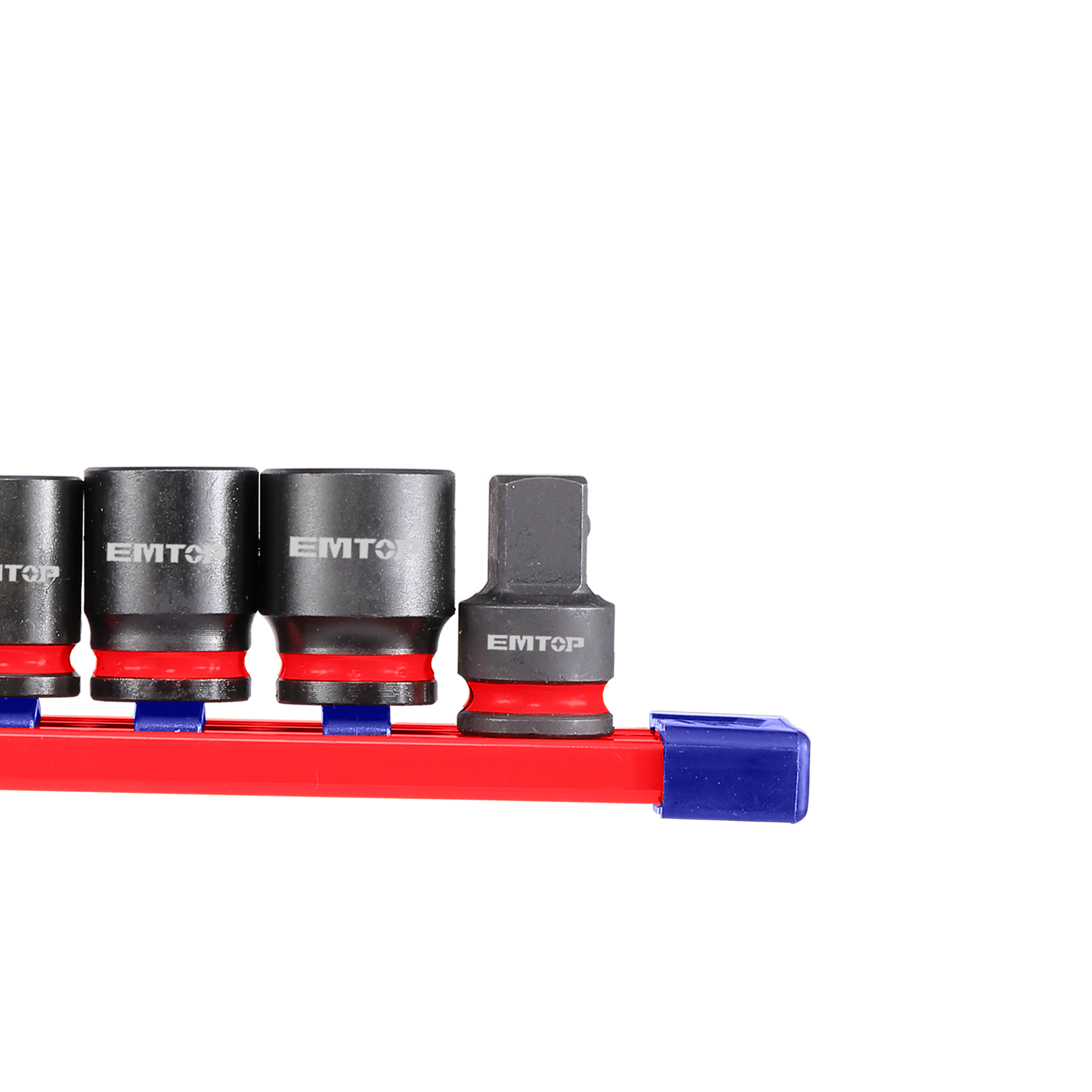 3/8" Jeu de douilles spiralées à chocs 10 Pièces Acier Cr-Mo EMTOP