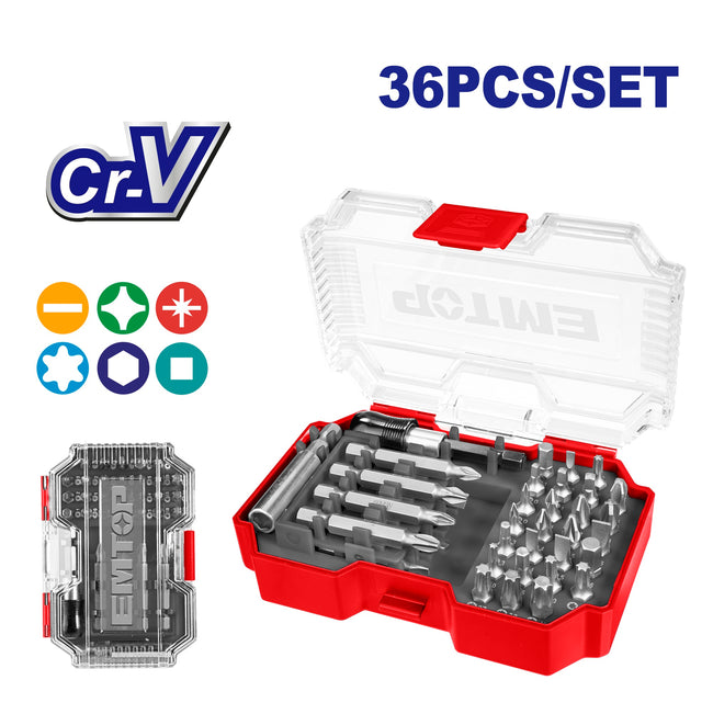 Jeu de 36 embouts de tournevis EMSV3K04 EMTOP Hover Image
