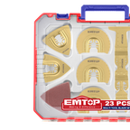 Outil multi-cutter oscillant 23 pièces Lames de Scie Oscillantes EMTOP