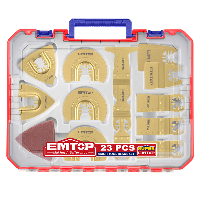 Outil multi-cutter oscillant 23 pièces Lames de Scie Oscillantes EMTOP Main Image