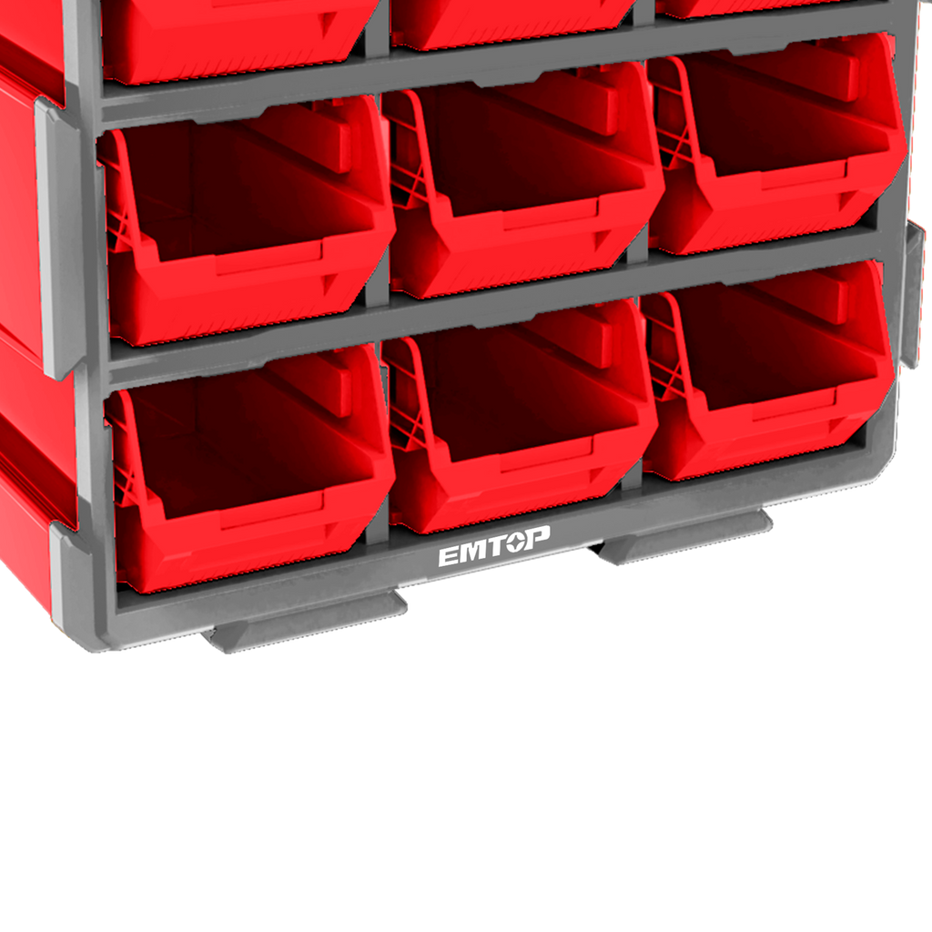 Rack de rangement avec 9 bacs de stockage TOP VALUE
