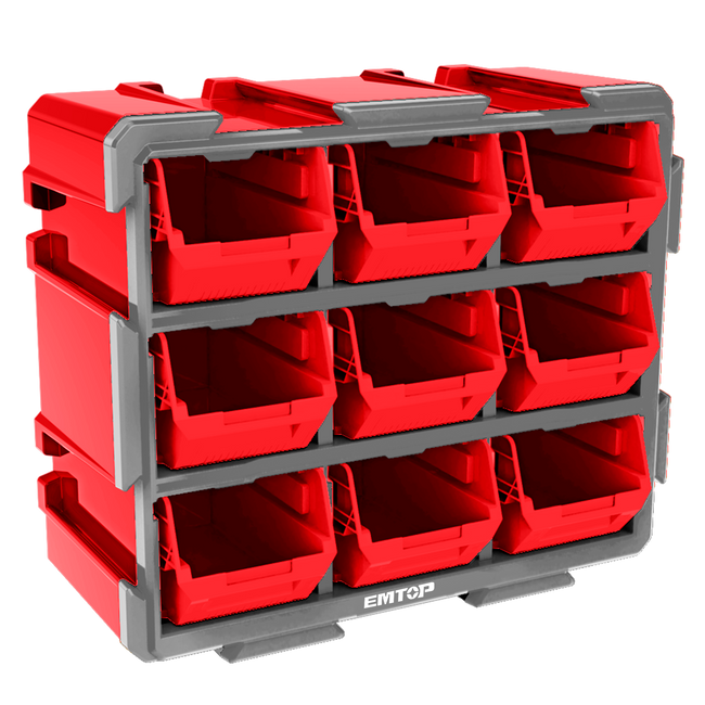 Rack de rangement avec 9 bacs de stockage TOP VALUE Main Image