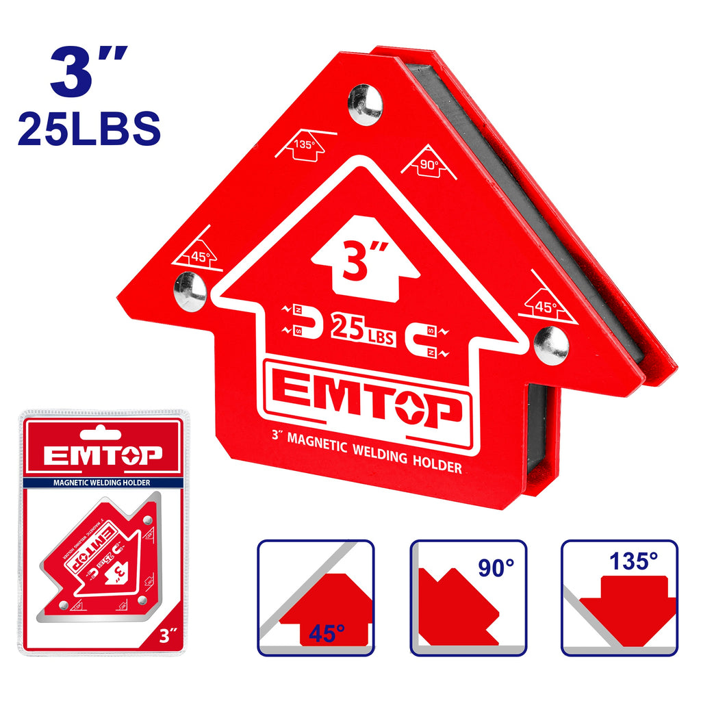 Aimant de soudeur 3" Positionneur de soudage magnétique EMTOP