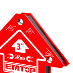 Aimant de soudeur 3" Positionneur de soudage magnétique EMTOP