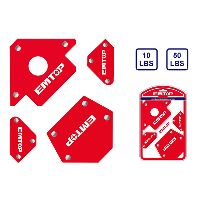 Aimants de soudeur 4 pièces Positionneurs de soudage magnétique EMTOP Hover Image