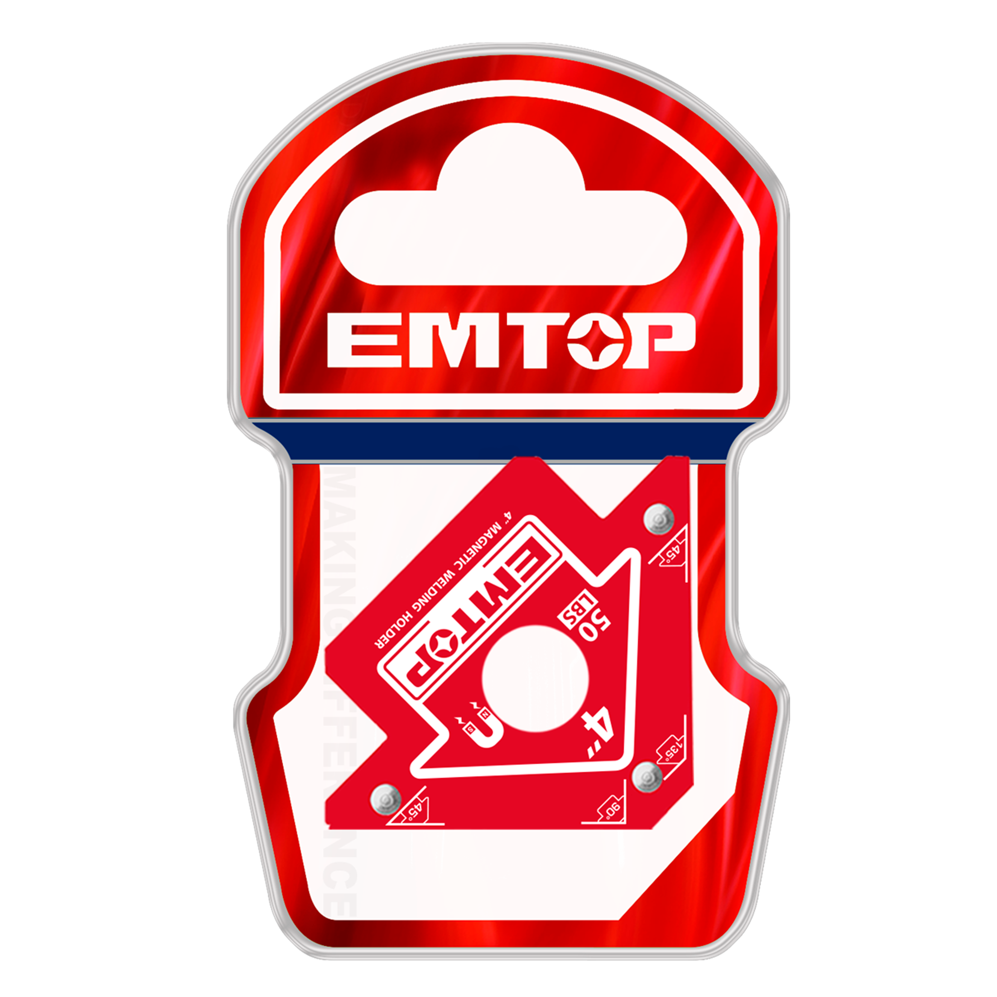 Aimant de soudeur 4" Positionneur de soudage magnétique EMTOP