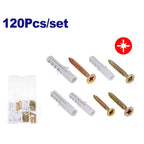 Ensemble de fixation Jeu de chevilles et vis 120 pièces TOP VALUE