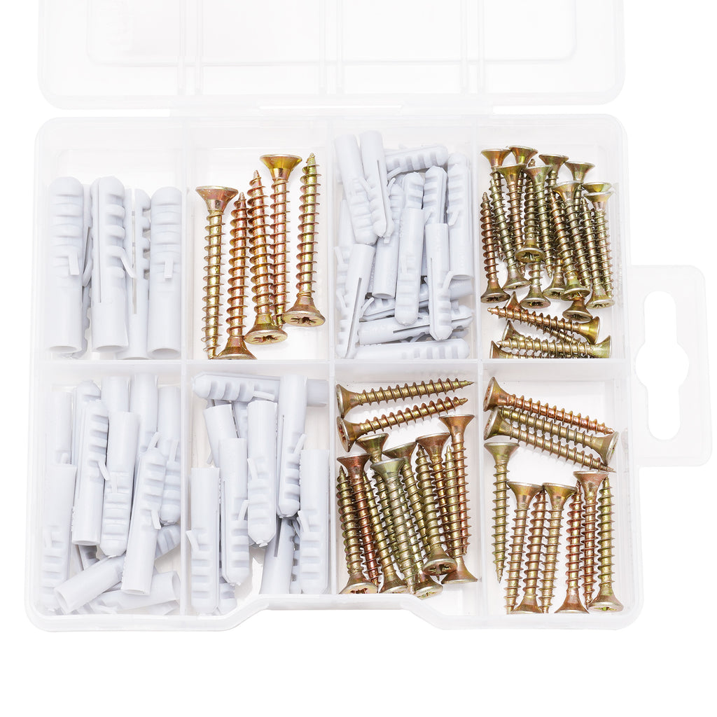 Ensemble de fixation Jeu de chevilles et vis 120 pièces TOP VALUE