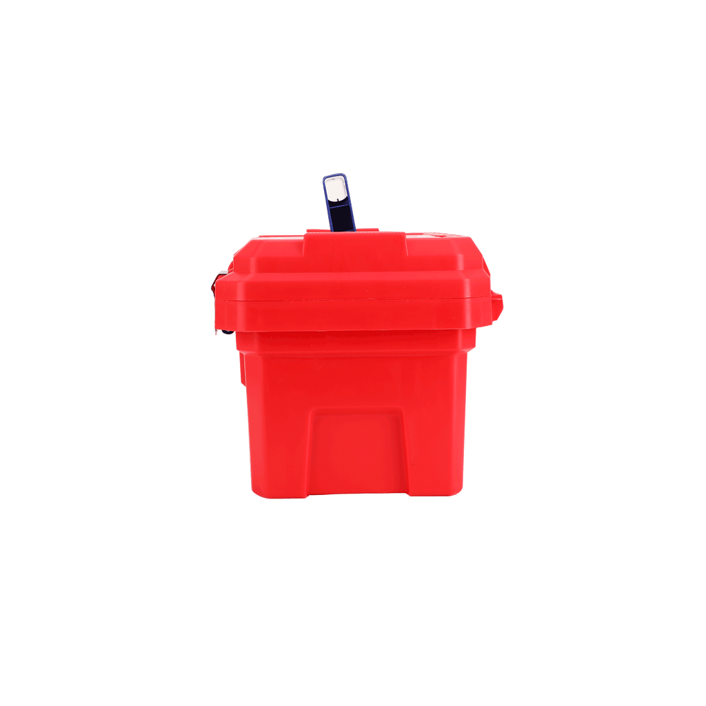 Boîte à outils en plastique EMTOP 14" Charge maximale 10Kg Boucle en métal Poignée haute résistance Couvercle supérieur avec trois zones de rangement Contient 1 plateau en plastique