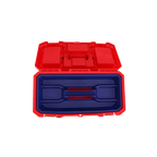 Boîte à outils en plastique EMTOP 14" Charge maximale 10Kg Boucle en métal Poignée haute résistance Couvercle supérieur avec trois zones de rangement Contient 1 plateau en plastique