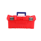 Boîte à outils en plastique EMTOP 14" Charge maximale 10Kg Boucle en métal Poignée haute résistance Couvercle supérieur avec trois zones de rangement Contient 1 plateau en plastique