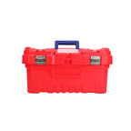 Boîte à outils en plastique EMTOP 20" Charge maximale 20Kg Boucle en métal Poignée haute résistance Couvercle supérieur avec trois zones de rangement Contient 1 plateau en plastique