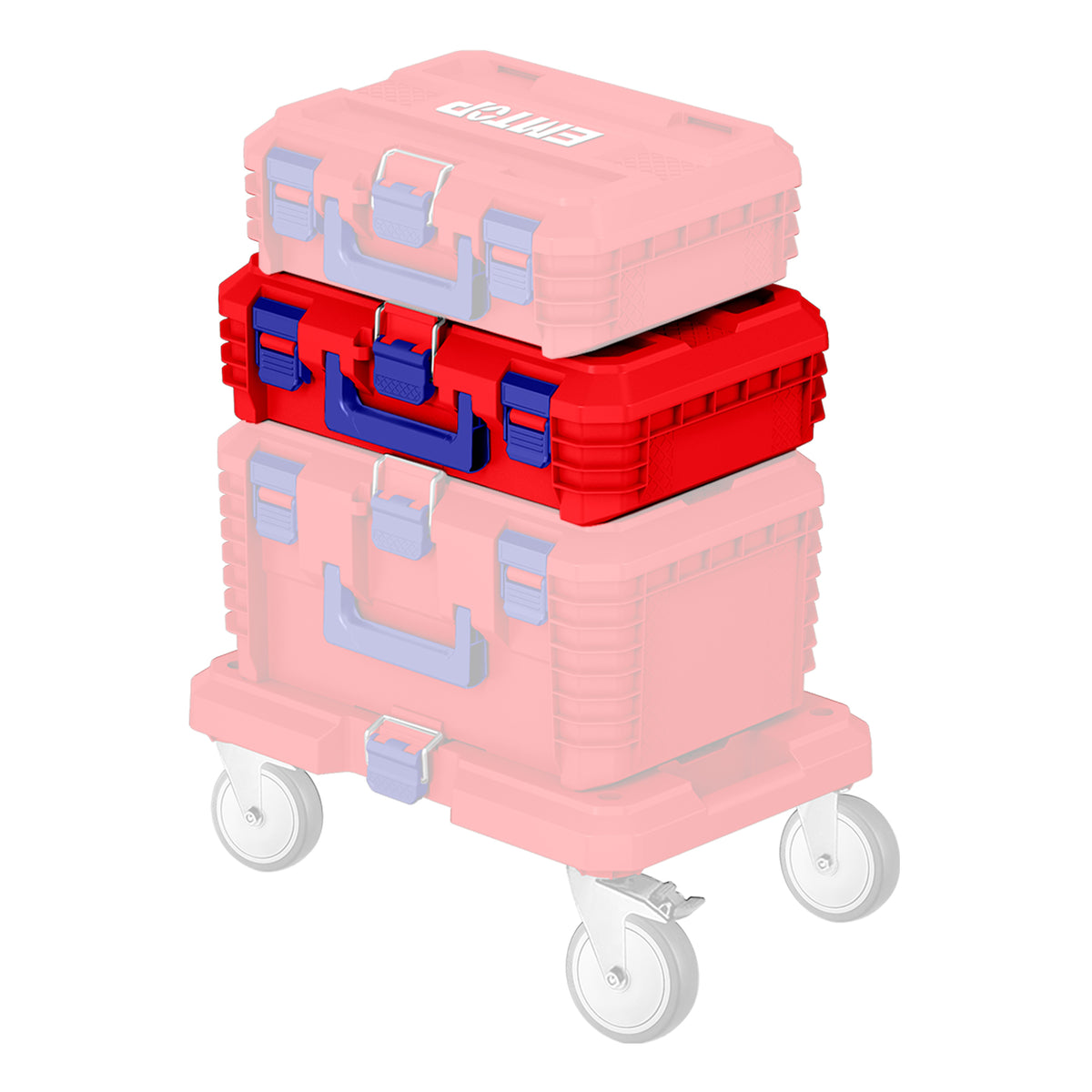 Boîte à outils modulaire empilable 19″ – Système SUPER STACK – EMTOP