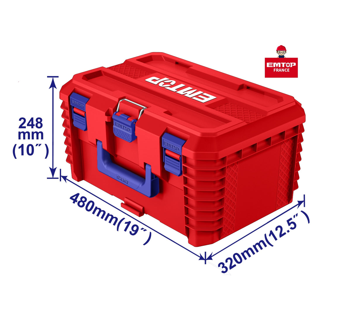 Boîte à outils modulaire empilable 19″ profonde – SUPER STACK – EMTOP