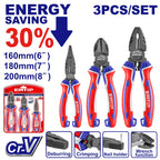 Jeu de 3 pinces à fort effet de levier élevé Acier Cr-V EMTOP