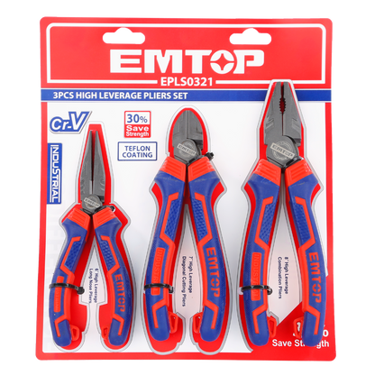 Ensemble de 3 pinces à fort effet de levier EPLS0321 EMTOP