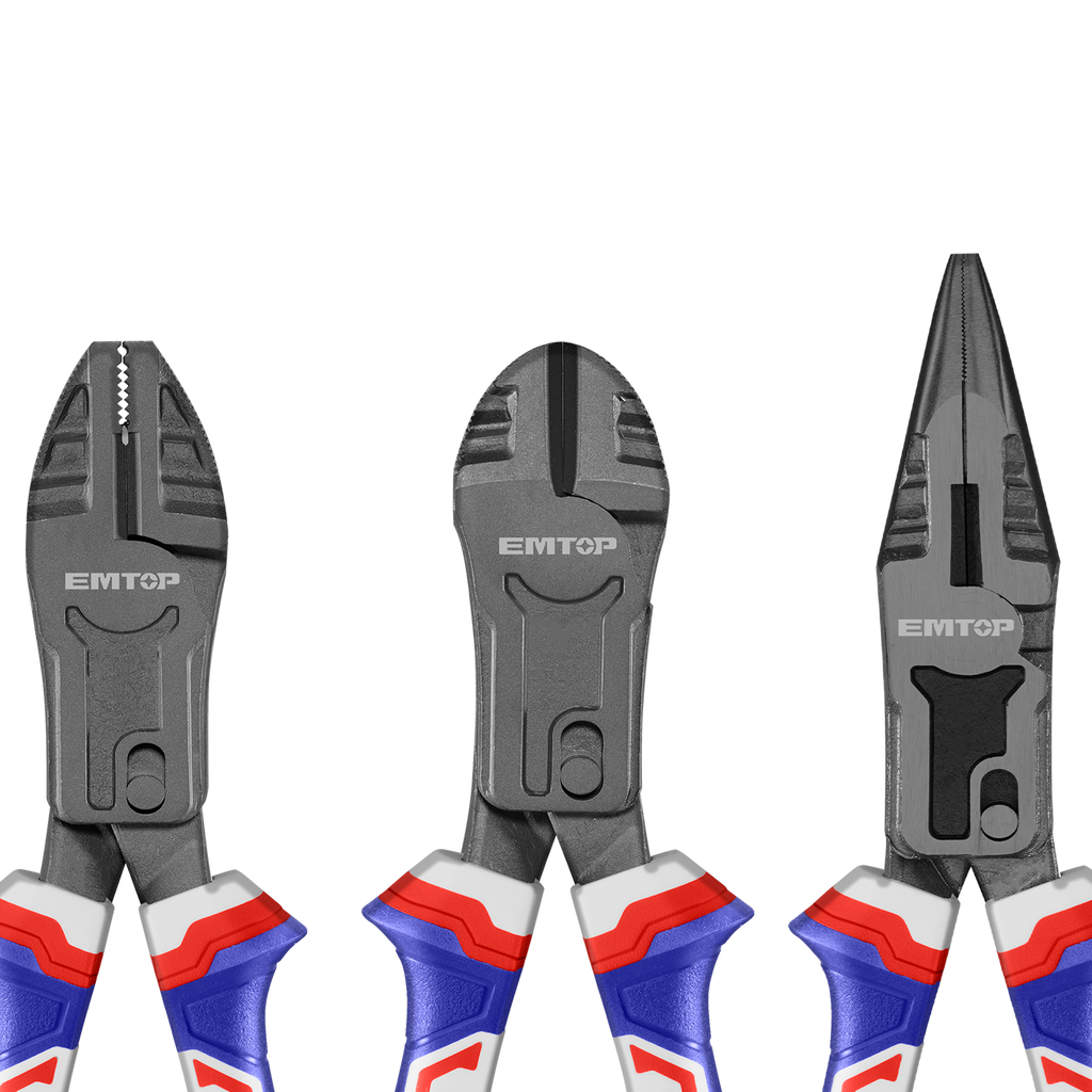 Ensemble de 3 pinces à action composée Acier Cr-V EMTOP