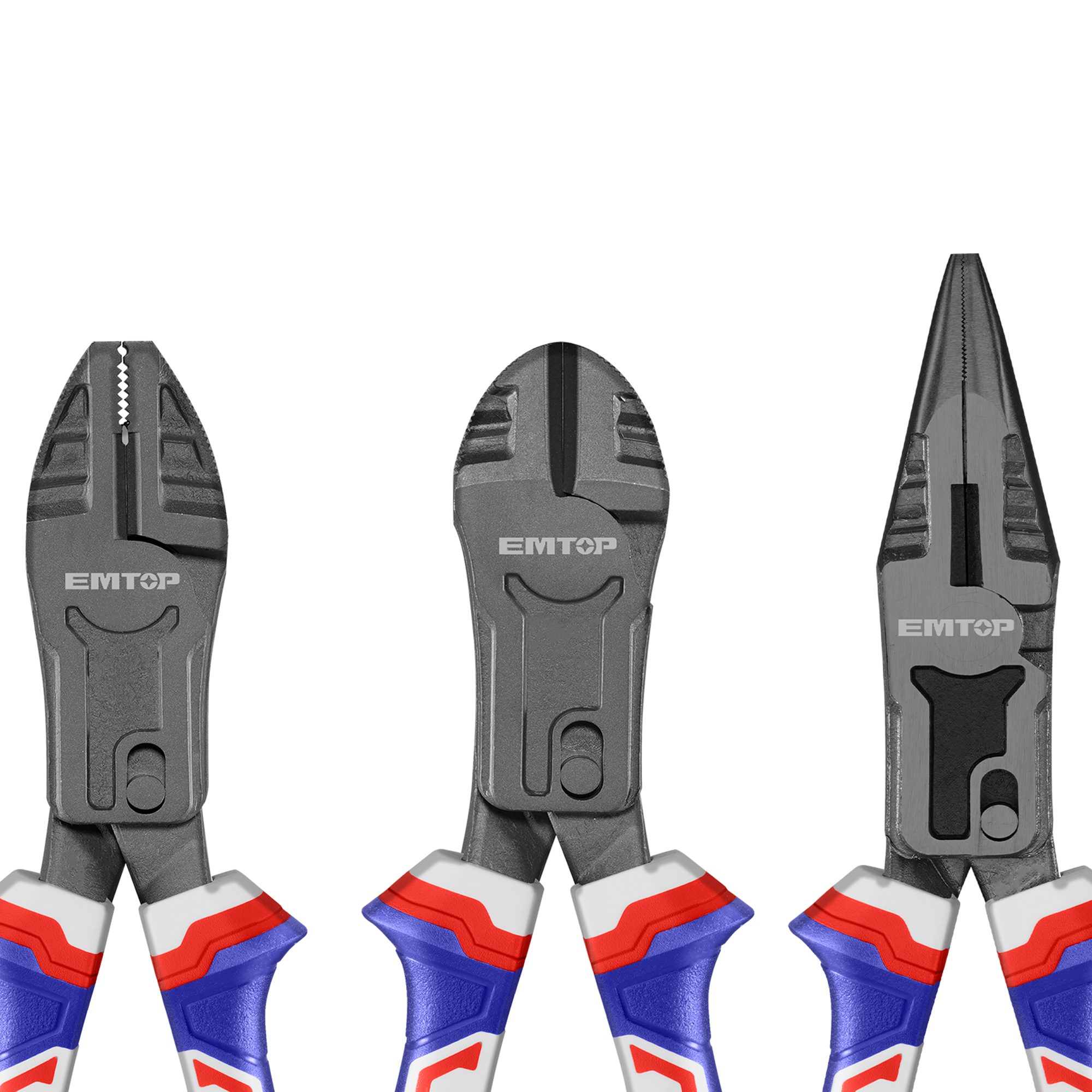 Ensemble de 3 pinces à action composée Acier Cr-V EMTOP