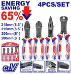 Ensemble de 4 pinces à action composée Acier Cr-V EMTOP