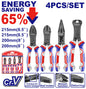 Ensemble de 4 pinces à action composée Acier Cr-V EMTOP
