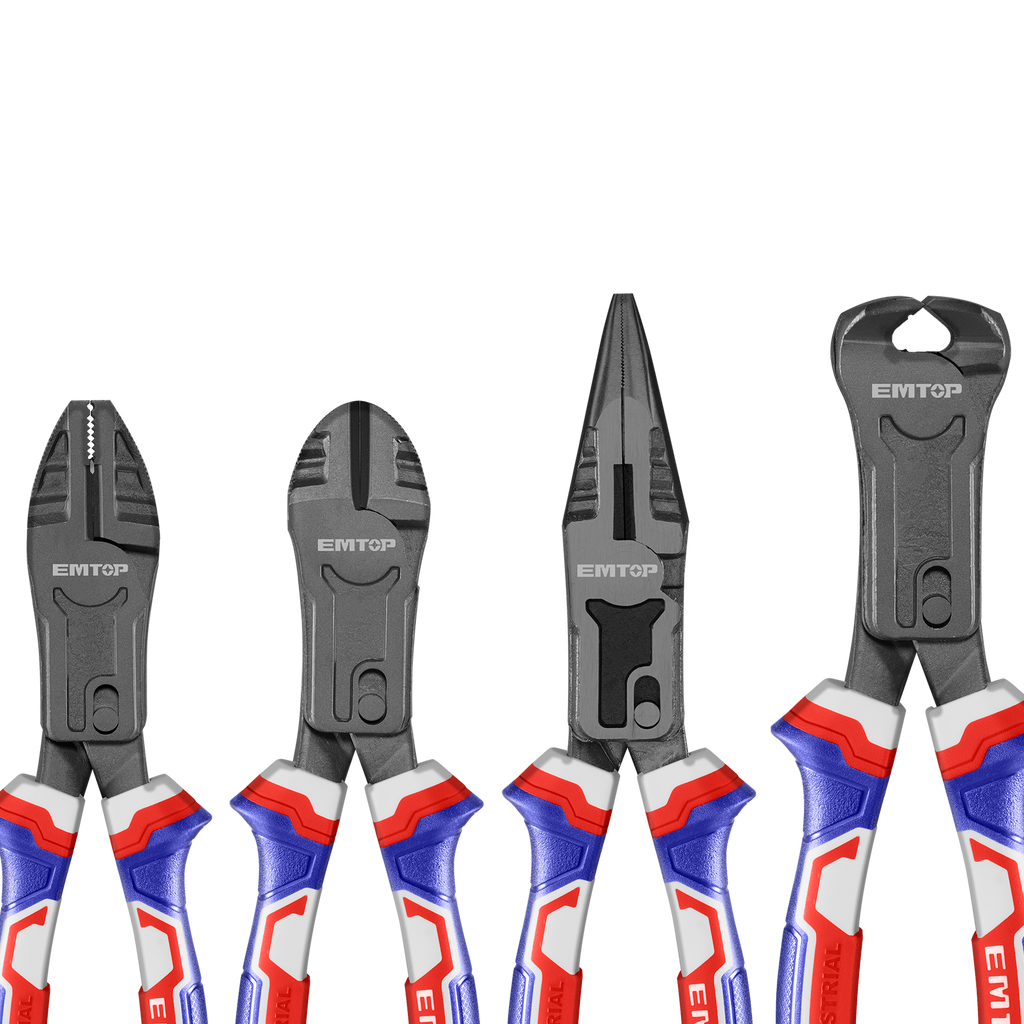 Ensemble de 4 pinces à action composée Acier Cr-V EMTOP