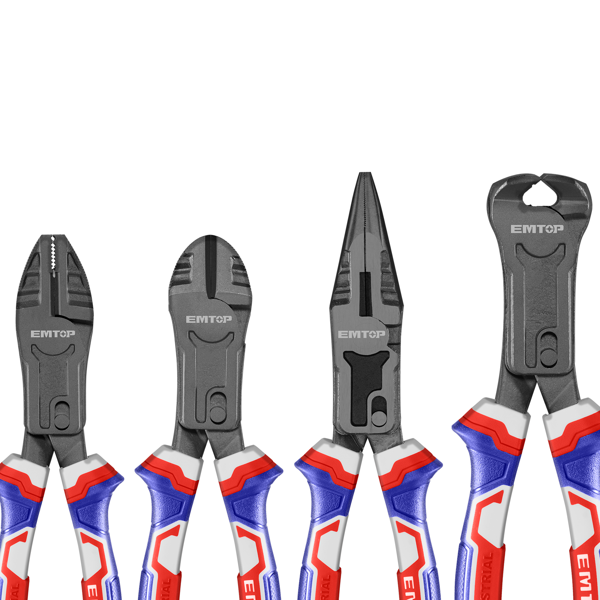 Ensemble de 4 pinces à action composée Acier Cr-V EMTOP