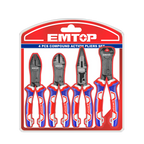 Ensemble de 4 pinces à action composée Acier Cr-V EMTOP