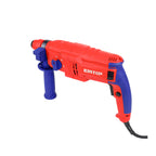 Marteau perforateur filaire 650W EMTOP Système de mandrin SDS plus avec 3 forets et 2 burins 1 ensemble de balais de charbon + Boîte en plastique