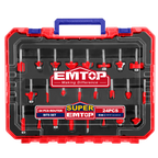 Coffret de fraises pour défonceuse et affleureuse 24 pièces 8mm EMTOP