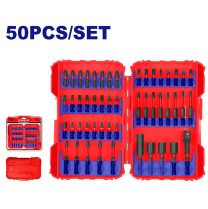 Jeu de 50 embouts de tournevis à percussion ESBT05001 EMTOP