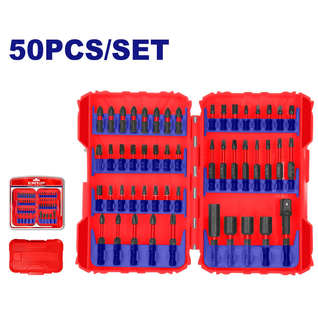 Jeu d'embouts de tournevis 50 pièces EMTOP Hover Image