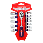 1/4" Jeu de clés à douille 14 pièces EMTOP