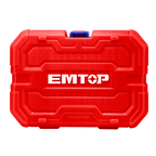 Coffret 50 pièces cliquet et douilles de 1/4" avec jeu de douilles métriques et rallonges flexibles avec clé à cliquet réversible pour mécanique & réparations EMTOP